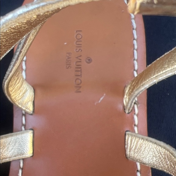 Louis Vuitton Gold Sandals - Picture 5 of 10
